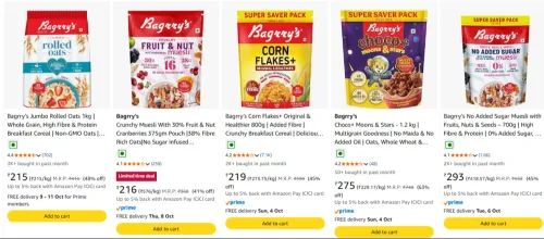 Image of Bagrry's Muesli upto 63% Discount