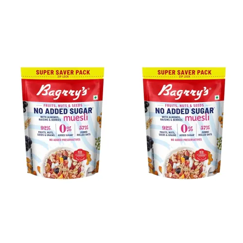 Image of Bagrry’s No Added Sugar Muesli with Fruits, Nuts & Seeds – 700g