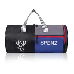 SPENZ Bags Polyester 28L Water Resistant Sports Duffel Gym Bag for Men & Women with Shoe Compartment