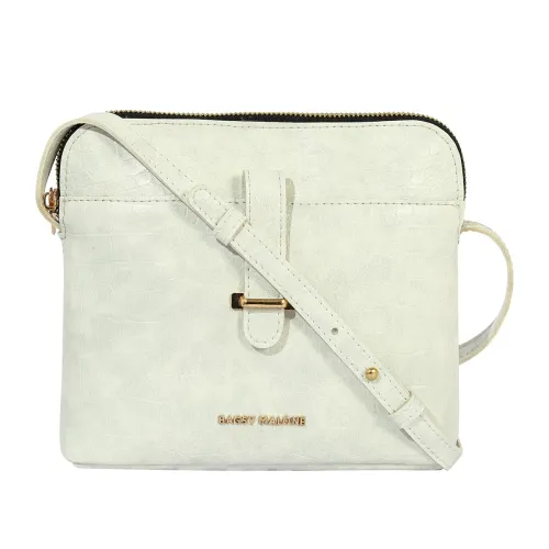Image of Bagsy Malone Croco White Sling Bag
