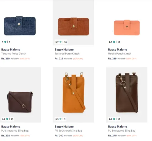Image of Bagsy Malone Handbags upto 90% Discount