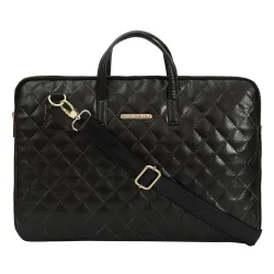 Bagsy Malone Unisex Leather Laptop Messenger Bag