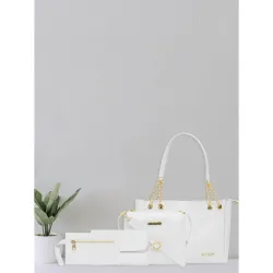 Bagsy Malone Vegan Leather Stylish Tote Bag Pack of 4 