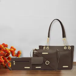 Bagsy Malone Vegan Leather Tote Bag – Stylish Pack of 4