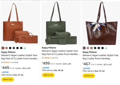Image of Bagsy Malone Women's HandBags Upto 85% Discount