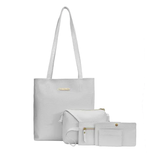 Image of Bagsy Malone Women's Vegan Leather Stylish Tote Bag Pack of 5 