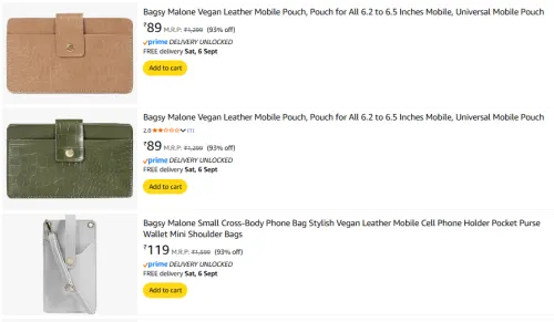 Image of Bagsy Shoulder Bag Starting @ ₹89