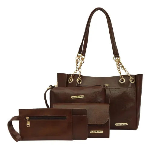 Image of Bagsymalone Unisex Bagsy Malone Vegan Leather Stylish Tote Bag Pack of 5