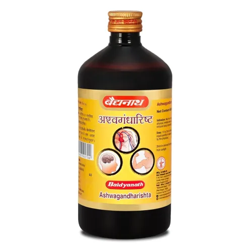 Image of Baidyanath Ayurved Ashwagandharishta - 450ML | Helps Boost Immunity and Stress Buster | Useful for Natural Body Strength