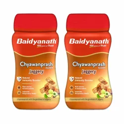 Baidyanath Ayurved Jaggery Chyawanprash - 750gm | Made with Goodness of Gur | Enriched with Amla | Helpful in Cough & Co