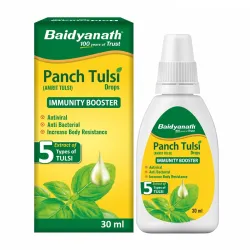 Baidyanath Ayurved Panch Tulsi Drops - 30 ml | Natural Immunity Booster with Goodness of Five Types of Tulsi