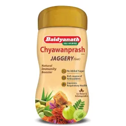 Baidyanath Jaggery Gur Chyawanprash – 900gm | Ayurvedic Chyawanprash with Amla & Giloy | Natural Gur Sweetened