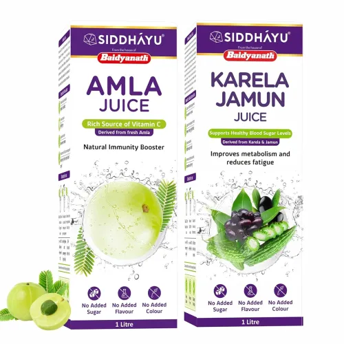 Image of Baidyanath Asli Ayurved Asli Ayurved Karela Jamun Juice Paraben Free With No Added Sugar - 1litre & Baidyanath Asli Ayur
