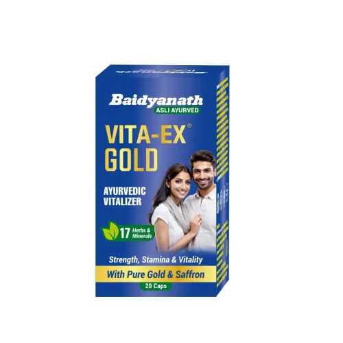 Image of Baidyanath Vita ex Gold Made with Pure Himalayan Shilajit 20 Capsules