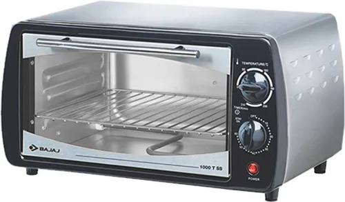 Image of Bajaj 10L Oven Toaster Grill (OTG) 1000T, Black / Stainless Steel