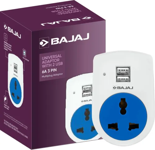 Image of BAJAJ 11008 6A 3 PIN UNIVERSAL ADAPTOR