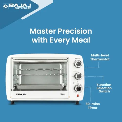 Image of Bajaj 1603 16 Liters Oven Toast Grill (OTG) | 1200 Watt | Cool Touch Handles | 