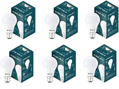 Image of BAJAJ 9 W Basic Round B22 LED Bulb  (White, Pack of 6)