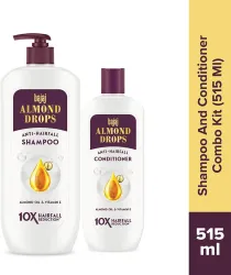 BAJAJ Almond Drops Anti Hairfall Shampoo and Conditioner Combo Kit 