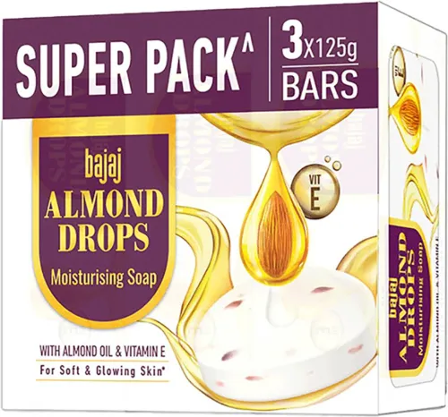 Image of BAJAJ Almond Drops Moisturising Soap  (3 x 125 g)
