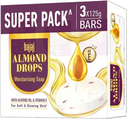 BAJAJ Almond Drops Moisturising Soap(3 x 125 g)