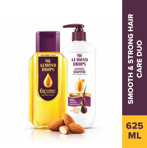 Image of BAJAJ Almond Drops Smooth & Strong Hair Care Duo
