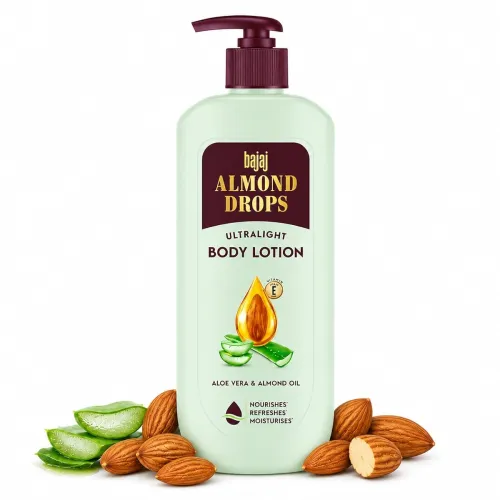 Image of Bajaj Almond Drops Ultralight Body Lotion, 600 ml