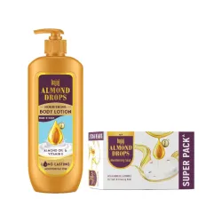 Bajaj Almond Drops 400 ml Lotion + 5× Almond Drops 125 g Soap
