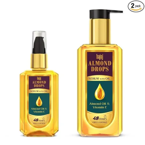 Image of Bajaj Almond Drops Hair Serum Combo 150ml (Frizz Control & Smooth Hair)