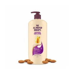 Bajaj Almond Drops Nourishing Body Lotion With Almond Butter | 72 Hr Moisture Retention | Enhances Skin Glow | Improves 