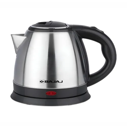 Image of Bajaj Black & Silver-Toned Stainless Steel Electric Kettle 1.2 L