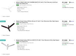 Bajaj ceiling fan @ Start ₹1299
