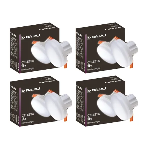 Image of Bajaj Celesta 5W 3-in-1 LED Downlight (Pack of 4)