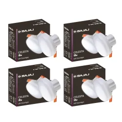 Bajaj Celesta 5W 3-in-1 LED Downlight (Pack of 4)
