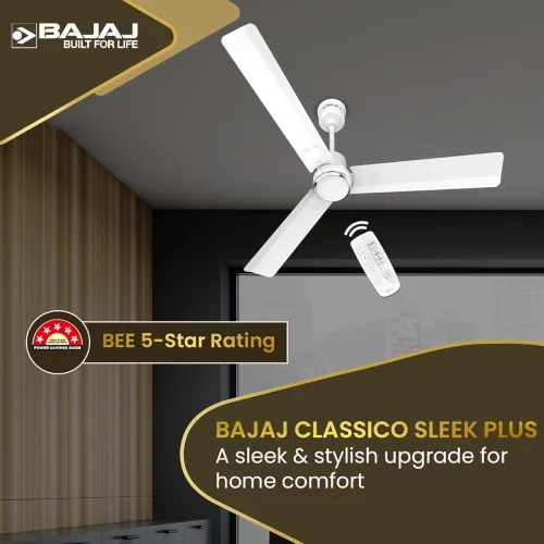 Image of Bajaj Classico Sleek Plus 1200MM (48\') BLDC Ceiling Fans For Home | BEE 5 Star Rated Energy Efficient Ceiling Fan |