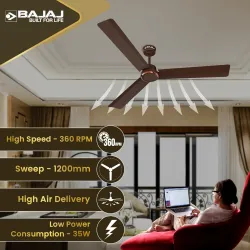 Bajaj Classico Sleek Plus 1200mm BLDC Ceiling Fan.