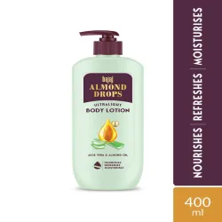 BAJAJ CONSUMER CARE Almond Drops Ultralight Body Lotion with Aloe Vera - 400 ml .