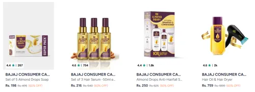 Image of Bajaj Consumer Care Products at minimum 60% Discount
