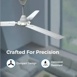 BAJAJ Crest Turbo 1200 mm WHITE CF with 1 Year Warranty Ultra High Speed 1200 mm Ceiling Fan  (White | Pack of 1)