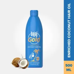 Bajaj Gold Coconut Hair Oil, Enriched With Vitamin E Hair Oil (500 ml)