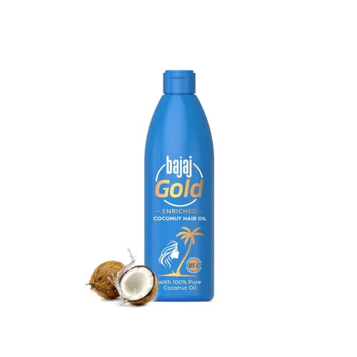 Image of Bajaj Gold Coconut Hair Oil, Enriched With Vitamin E, 500ml