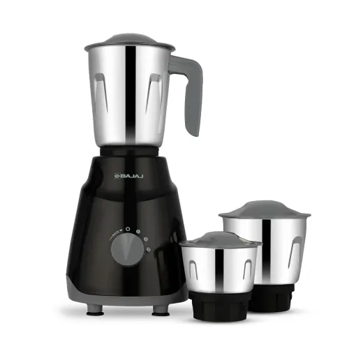 Image of Bajaj GX1 Ninja Series 500W Mixer Grinder With 3 Jars (Stainless Steel Jars) | 