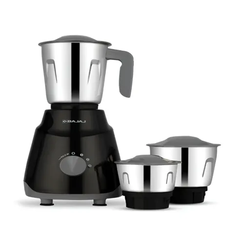 Image of Bajaj GX1 Ninja Series Black Stainless Steel Duracut Blades 3 Jars Wet and Dry Grinder-500W