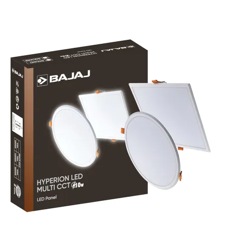 Image of Bajaj Hyperion 10W Multi-CCT LED Panel (Round/Square, Pack of 1)