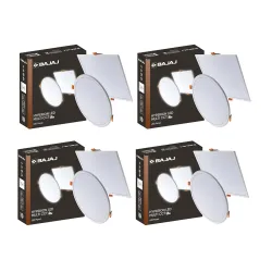 Bajaj Hyperion 5W Multi-CCT LED Panel (Square, Pack of 4)