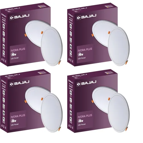 Image of Bajaj Ivora Plus 6W Round LED Panel Light (Pack of 4)