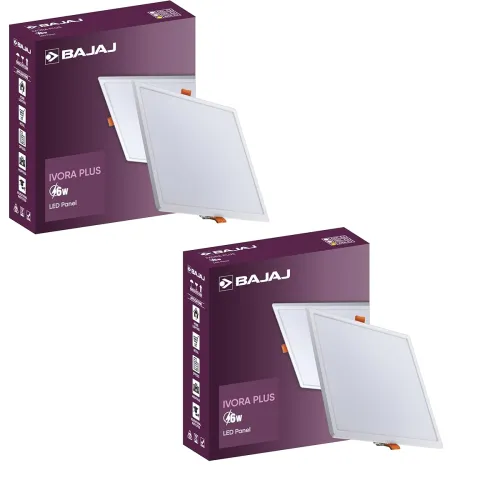 Image of Bajaj Ivora Plus 6W LED Square Panel Light (Pack of 2)
