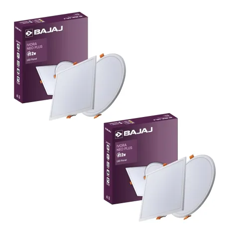 Image of Bajaj Ivora Neo Plus 12W LED Panel Light (Pack of 2)