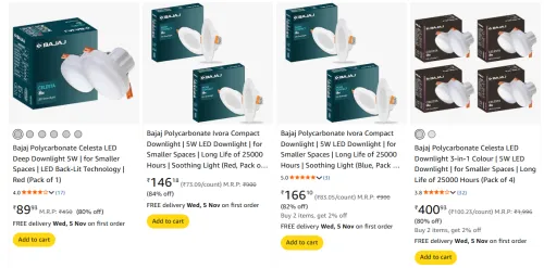 Image of Bajaj Led Lights upto 84% Discount | Starting at ₹89