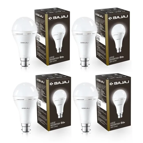 Image of Bajaj LEDZ 12W Rechargeable Emergency LED Bulb (Pack of 4)